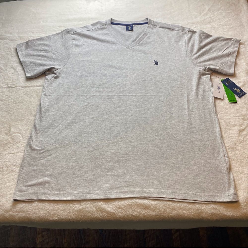 US Polo Assn Gray V Neck T-Shirts New With Tags Size 2XL Bundle of 2